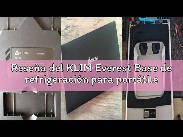Vídeo relacionado con KLIM Everest Base de refrigeración para portátiles - 2 Ventiladores Turbo de 4300 RPM para un Rendimiento máximo - Evita el sobrecalentamiento y Protege tu portátil Gaming - 14 a 17" - Nuevo