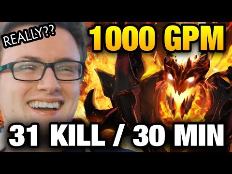 Miracle- WTF?? 1000 GPM 6 Slotted in 30 Min [Shadow Fiend] Dota 2