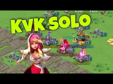 Lords Mobile - SOLO fury targets on KVK. Making their troops disappear. Free kills