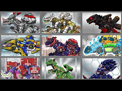 9 Dino Robot Mobilization Corps | The Mecha! Tyranno Soldier, Knight Ankylo, Raptor, Shark, Octopus