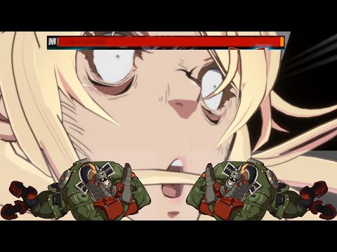What happens when Millia gets hit by Potemkin