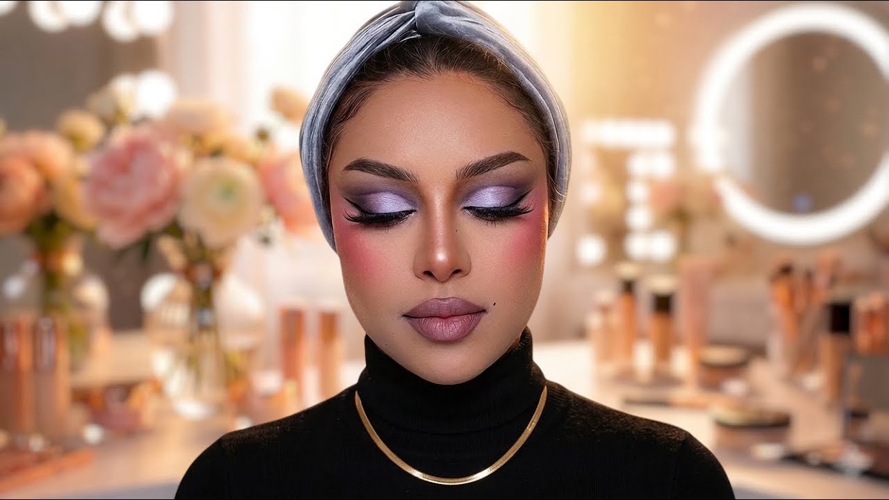 GRWM: Soft Glam Mauve Makeup Tutorial For Beginners | Cut Crease & Smokey Eyeshadow For Hooded Eyes 