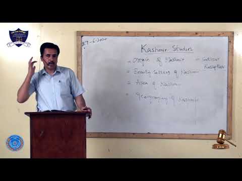 Jammu & Kashmir Studies Lecture-1(LLB 5 years Program Part-I)
