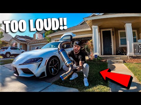 INSTALLING THE LOUDEST TITANIUM EXHAUST ON MY SUPRA!! (TOMEI)