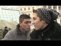 Активісти АнтиМайдану обідають на Євромайдані і кажуть, що приїхали за гроші 