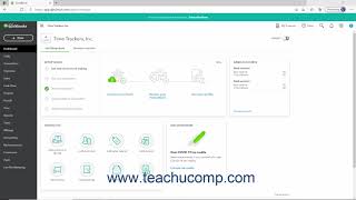 QuickBooks Online Tutorial The Dashboard Page Intuit Training