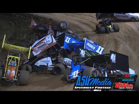 Sprintcars: Kevin Titman and Brodie Tulloch Crash - Maryborough Speedway