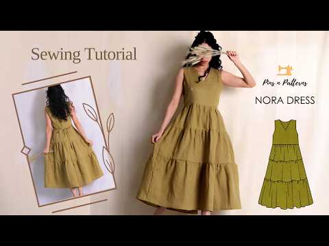 DIY Easy Tiered Dress + Sewing Patterns [ Beginner Sewing ] - PINS N PATTERNS