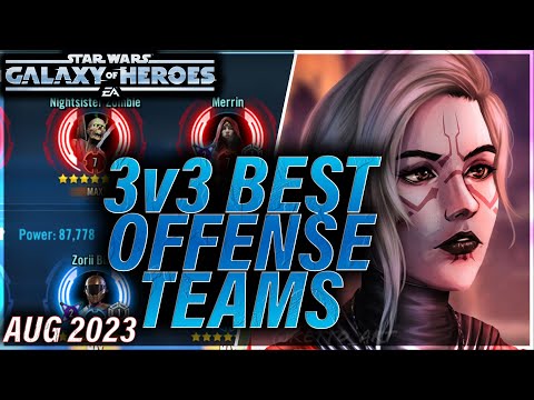 BEST 3v3 OFFENSE TEAMS (August 2023)#swgoh #gac #3v3 #galaxyofheroes #starwars