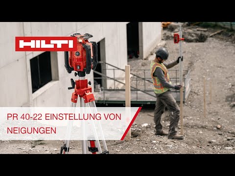 Einstellung einer digitalen Neigung mit dem Hilti Rotationslaser PR 40-22