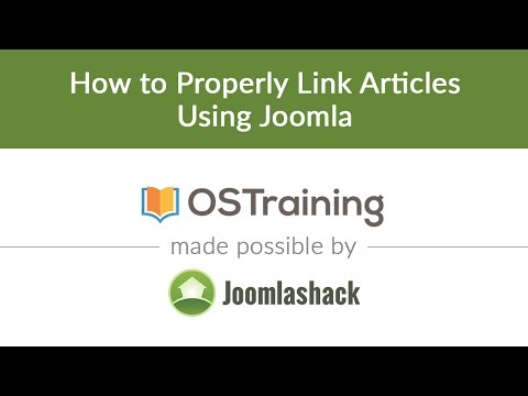 Joomla Beginner Class Lesson 12 How to Properly Link Articles Using Joomla
