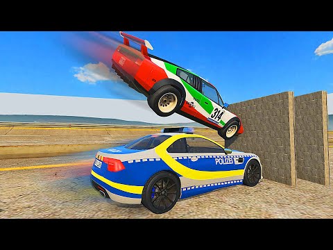 BeamNG Drive Cars VS Brick Wall and Speed Bumps High Speed Testing #5