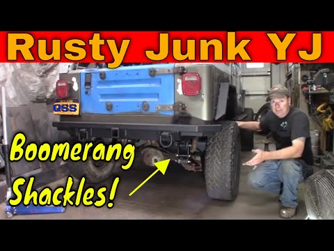 Jeep Wrangler Boomerang Shackle Install:  Project Rusty Junk YJ