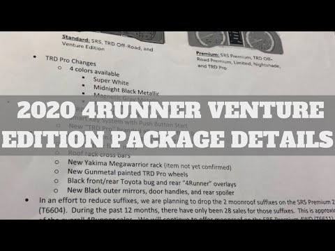 2020 4Runner Venture Edition Explained With Detail