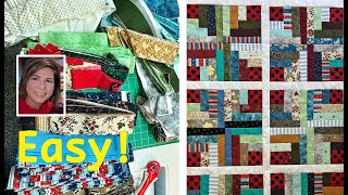 ♻️ v24.12 ♻️ TAME YOUR SCRAPS ♻️ | Baby Quilt FAST! Easy, Beginner-Friendly! | Free Tutorial