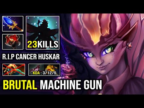 EVEN Huskar Mid Can't Stop this MACHINE GUN Dark Willow | Aghanim + Madness Mask 7.30c Dota 2