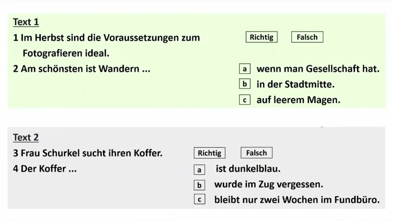 Goethe Zertifikat B1 Hören Modelltest mit Antworten am Ende || Vid - 237