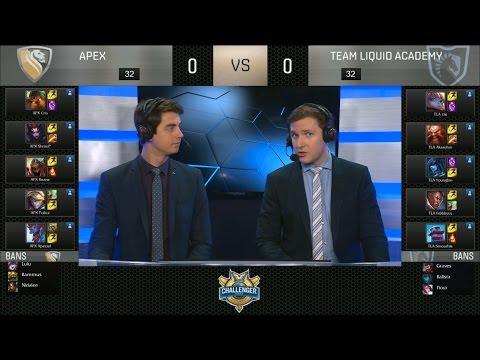 APX vs TLA Highlights Game 1 - Apex vs Team Liquid Academy - 2016 NA Challenger Spring Semifinal #2
