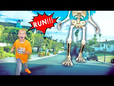 12 Foot Skeleton In My House With Remote Control! - HELP!