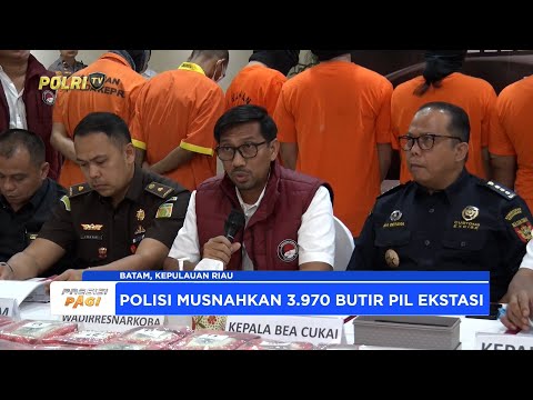 PEMUSNAHAN BARANG BUKTI SABU DAN PIL EKSTASI DARI 10 KASUS TINDAK PINDANA NARKOBA DI KEPULAUAN RIAU