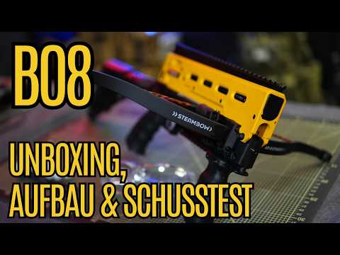 B08 Prototype: Unboxing, assembly, and shooting test. Paintball magazine crossbow in action! 68 c...