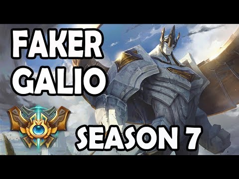 SKT T1 Faker plays GALIO vs LEBLANC - Ranked Challenger Korea