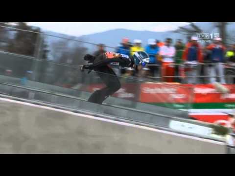 PŚ Planica 2015 - Michael Hayboeck 242 m Crash Fall 1st round