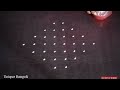 Kolam with 8-2 straight dots | Latest sikku kolam | 8 dots rangoli | Simple muggu by Unique Rangoli