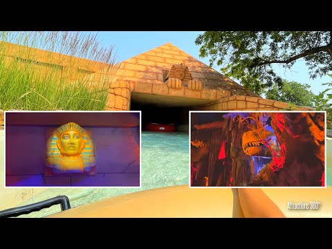 Dark Ride Water Slides at a Water Park Dinosaurs & Pharaohs Water Raft Ride Water World 2021