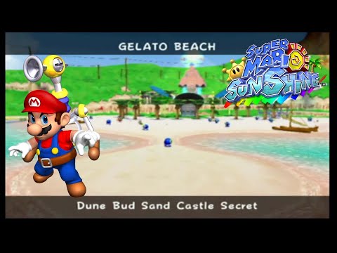 Super Mario Sunshine - Gelato Beach - Dune Bud Sand Castle Secret