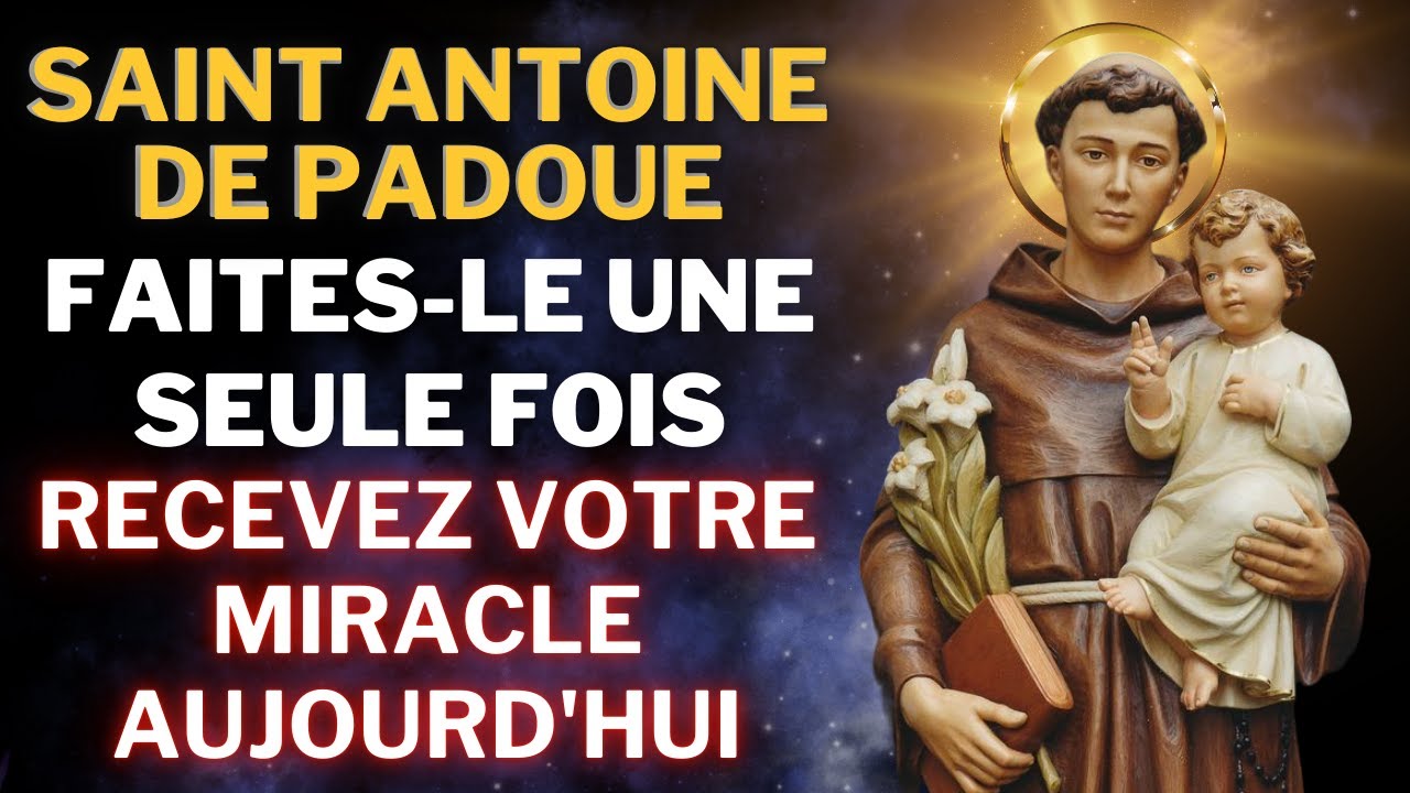 ✝️✨PRIÈRE PUISSANTE À SAINT ANTOINE - DÉBLOQUE TOUTE SITUATION IMPOSSIBLE