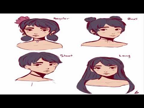 Miraculous Ladybug Comics "Marinette With Different Hair Styles"