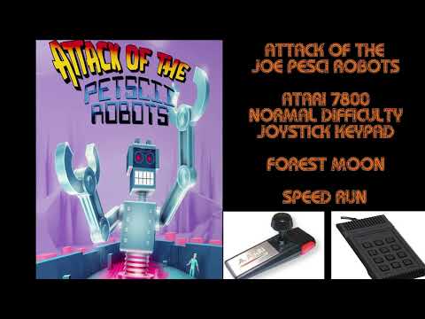 Atari 7800- Attack of the Petscii Robots Speed Run - Forest Moon