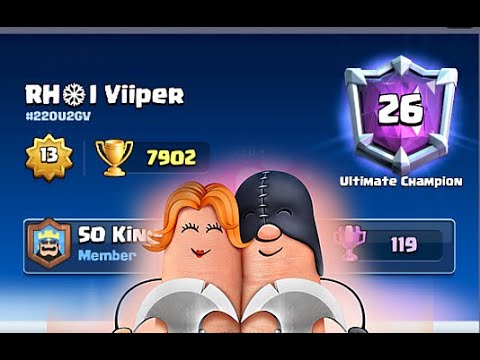 RH❄I Viiper insane Matchup 🏆 7900 Hog Exnado GOD gameplays - Clash Royale