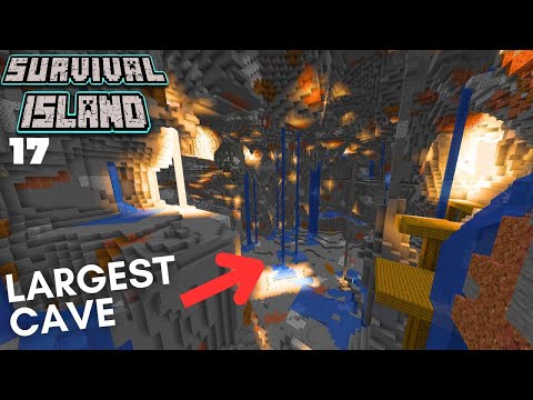 The Biggest Cave in Minecraft?! EPIC Survival Island Adventure! 🌋