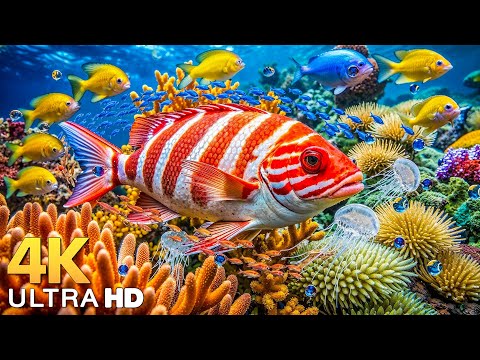 12 Stunden Aquarium-Video in 4K – Wunderschöne Fische schwimmen und farbenfrohe Meeresbewohner – ...