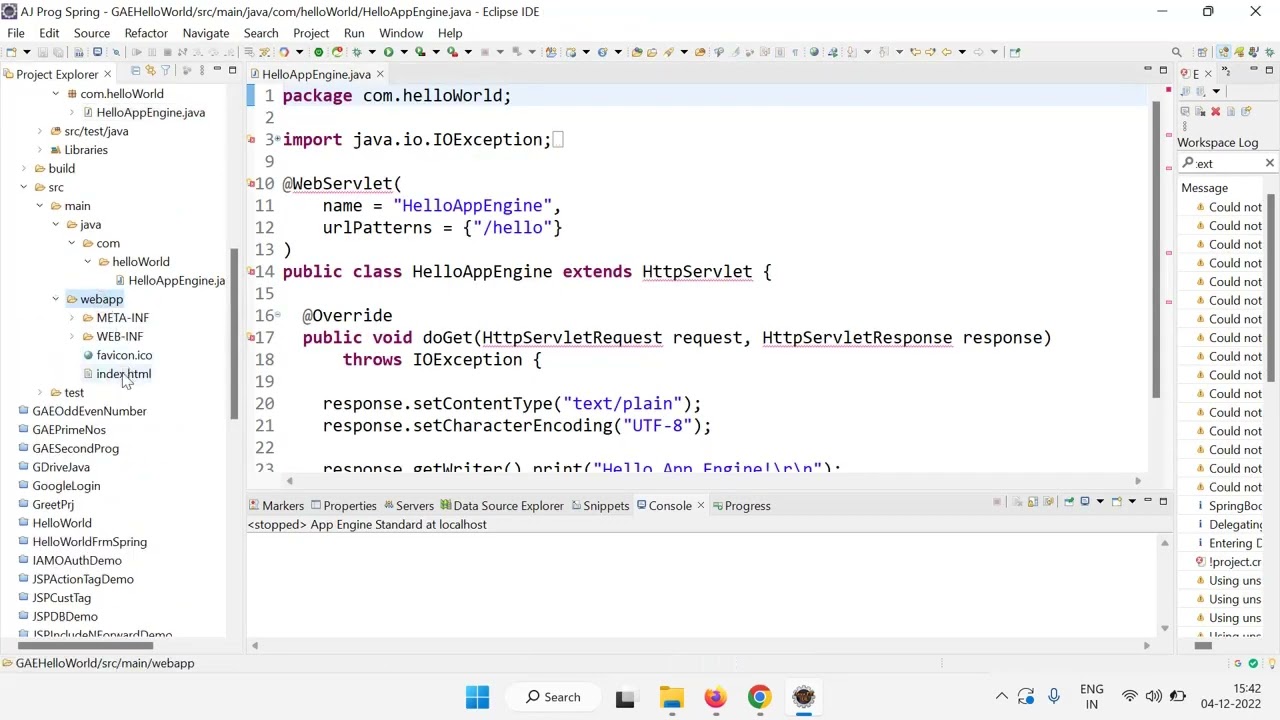 Creating and Configuring Google App Engine Project in Eclipse