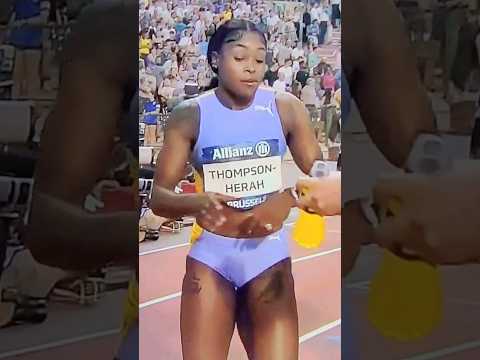 Thompson-Herah wins the Women's 100m in Brussels! 10.84! #ElaineThompsonHerah #DiamondLeague