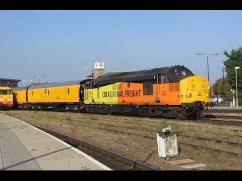 (HD) Colas 37219 departs Derby with a bit of clag! - 04/10/15