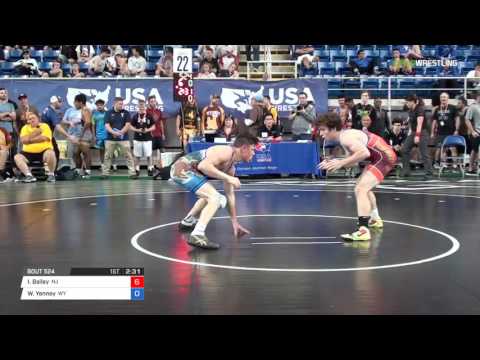 Junior FS 160 Round of 64 - Isaiah Bailey (NJ) vs. Wyatt Yenney (WY)