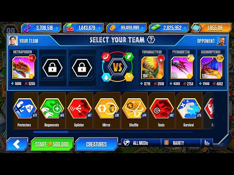 AERIAL ASSAULT ANUROGNATHUS VS METRIAPHODON VS SECODONTOGNATHUS BATTLE MOD | JURASSIC WORLD THE GAME