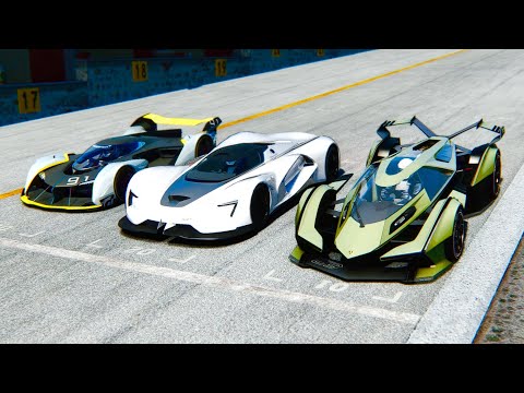 SRT Tomahawk vs Lamborghini V12 Vision GT vs McLaren Ultimate VGT at Drag Race 20 KM