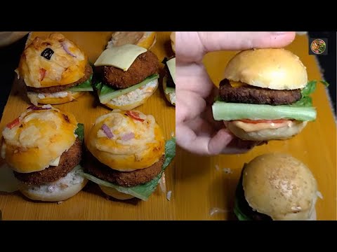 Mini Chicken And Beef Burgers From Scratch - Homemade Buns , Patties And Sauce Recipe