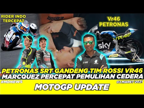 TIM ROSSI VR46 GABUNG PETRONAS 2022🔴MARQUEZ PERCEPAT PEMULIHAN🔴PEMBALAP INDONESIA TERCEPAT TES MOTO2