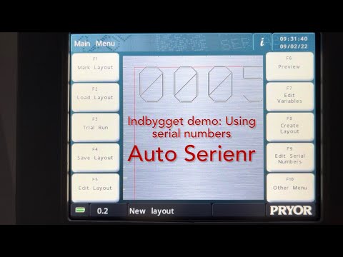 Automatisk tæller til brug i serienumre PRYOR PortaDot 60-30 Touch batteridrevet bærbar mærkemaskine