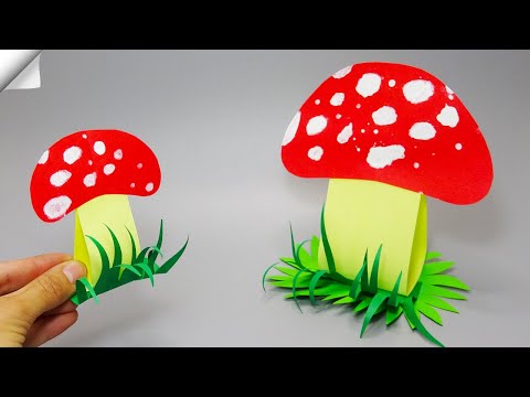 DIY paper mushroom Fly agaric paper crafts