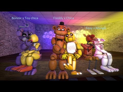 [SFM]Faded Freddy x Chica Bonnie x Toy chica Foxy x Mangle