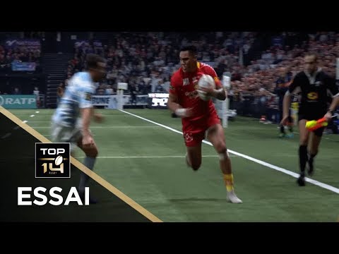TOP 14 - Essai Lotima FAINGAANUKU (USAP) - Racing 92 - Perpignan - J12 - Saison 2018/2019