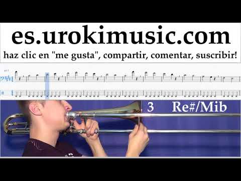 Tutorial de Trombón Silvestre Dangond Nicky Jam - Cásate Conmigo Clases Notas Parte#1 um-i927