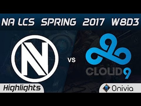 NV vs C9 Highlights Game 1 NA LCS Spring 2017 W8D3 EnvyUs vs Cloud9